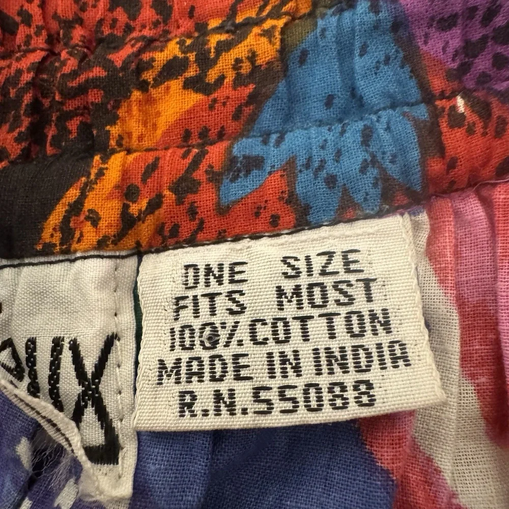Vintage Lemieux Women's One Size Multicolor Patchwork Tiered Maxi Skirt India